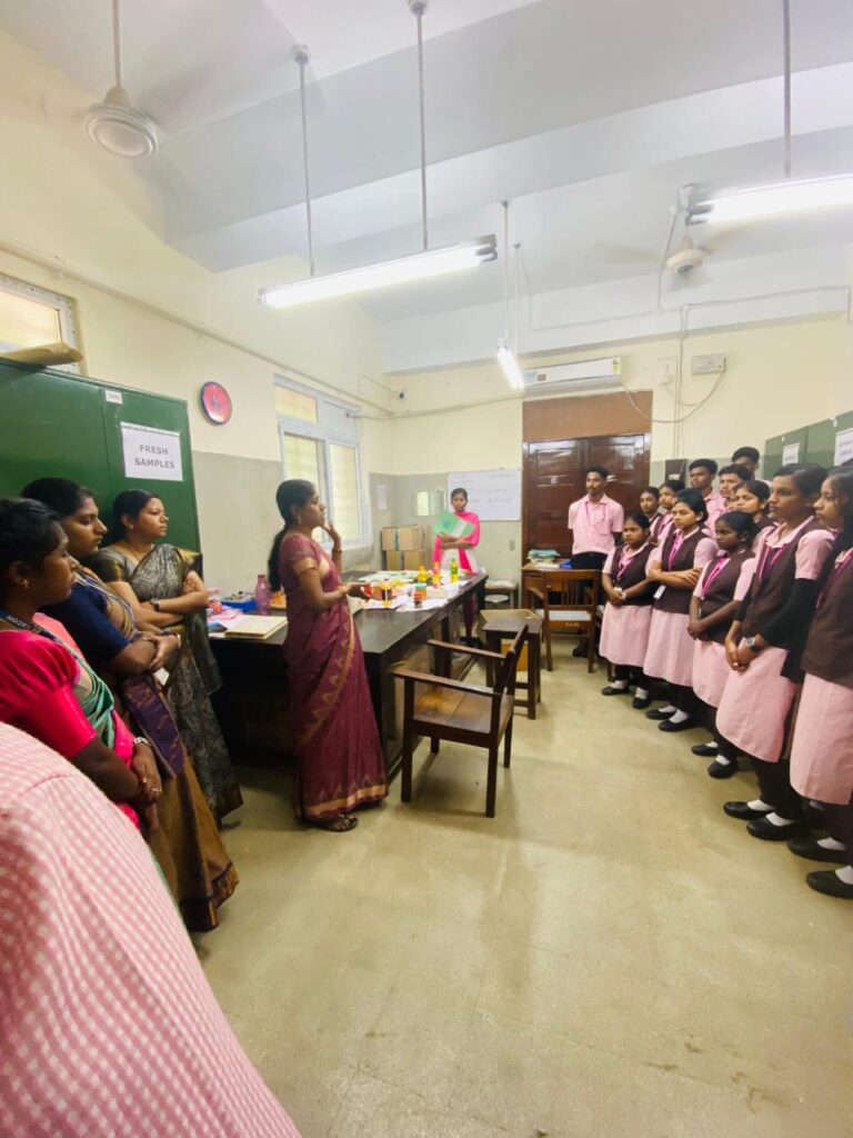 Sree Abirami School of Nursing – Field Visit to the Food Adulteration Department (DDHS), Coimbatore