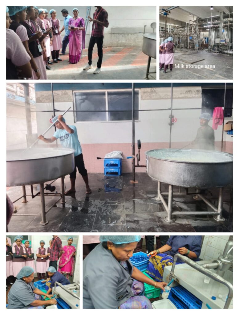 Educational Field Visit to Aavin Milk Dairy – A Step into Dairy Hygiene and Public Health Nutrition